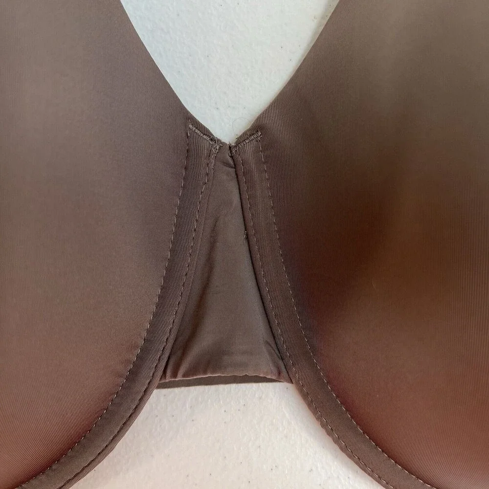 Soma 44DDD‎ Vanishing 360 Perfect Coverage Bra Underwire Smoothing T-Shirt Brown